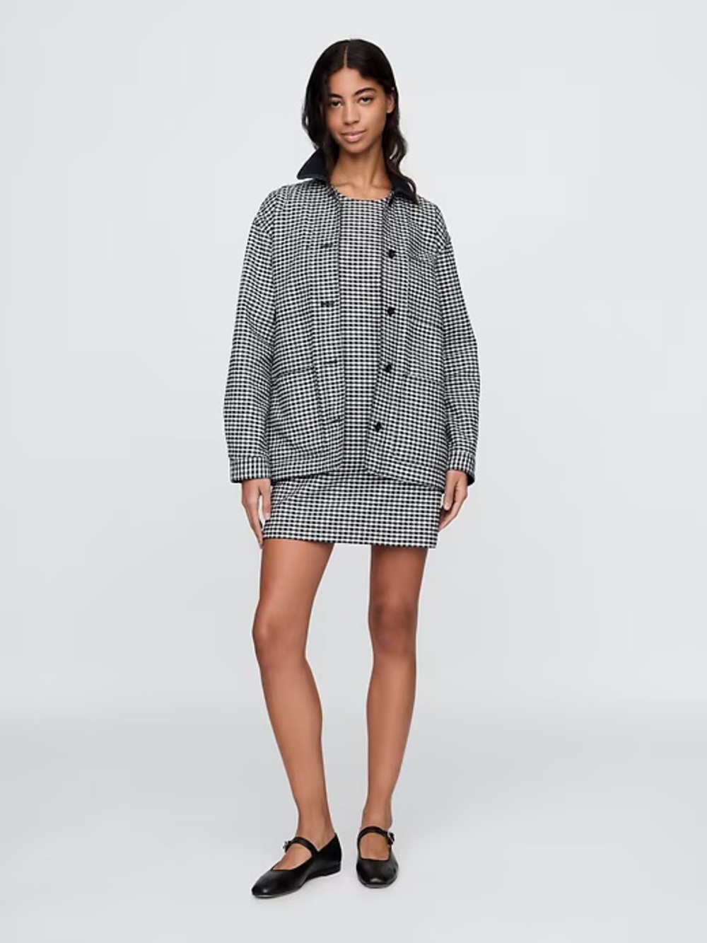 Gap × DÔEN Gingham Denim Jacket - Picture 2 of 6